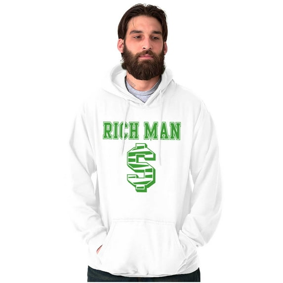 Cool Rich Man Dollar Sign Money Hoodie Hooded Sweatshirt Men Brisco Brands M