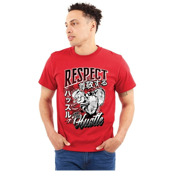 Cool Rich Popeye Respect The Hustle Men Big & Tall Graphic Tee Brisco Brands 4X