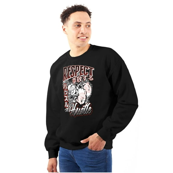 Cool Rich Popeye Respect The Hustle Men's Crewneck Sweatshirt Brisco Brands S