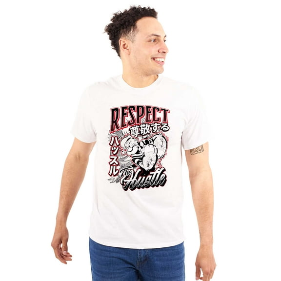 Cool Rich Popeye Respect The Hustle Men's Graphic T Shirt Tees Brisco Brands X