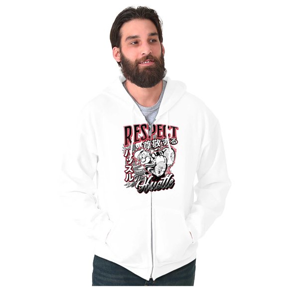 Cool Rich Popeye Respect The Hustle Zip Hoodie Sweatshirt Men Brisco Brands M