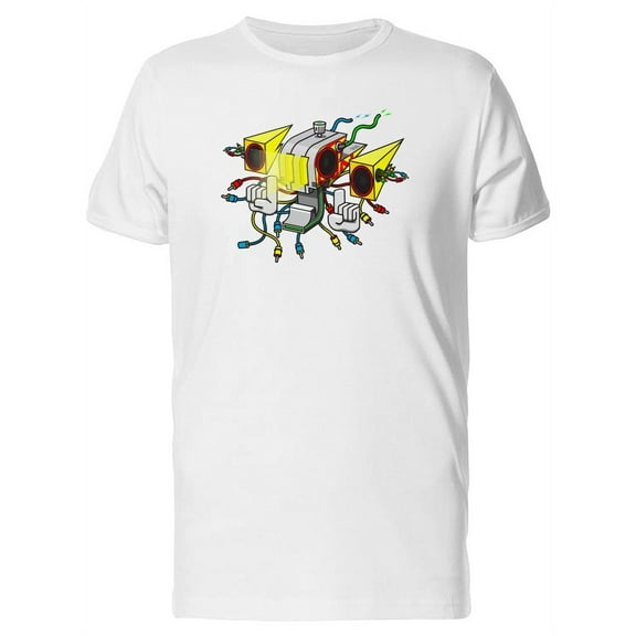 Cool Robot Head T-Shirt Men -Image by Shutterstock, Male x-Large