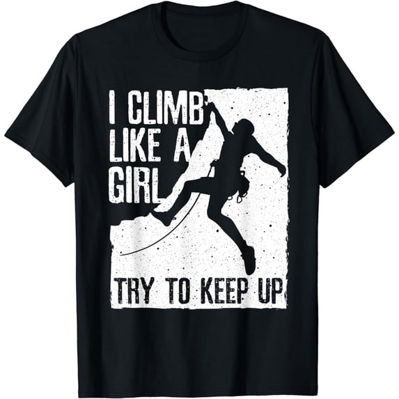 Cool Rock Climbing Design For Women Girls Kids Climb Lovers T-Shirt