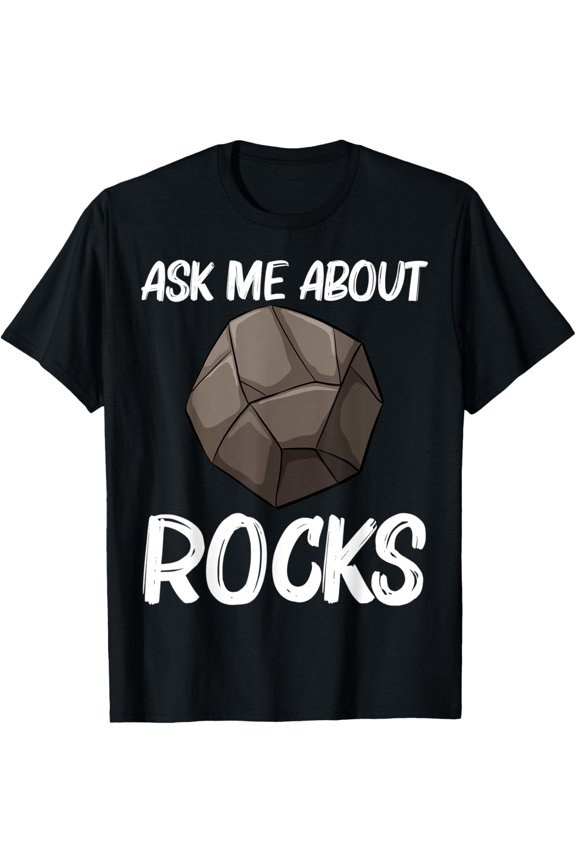 Cool Rock Design For Men Women Geologist Meteorite Lovers T-Shirt men and women can wear, black, white, gifts