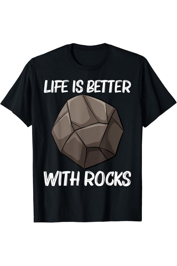 Cool Rock Design For Men Women Geologist Meteorite Lovers T-Shirt men and women can wear, black, white, gifts