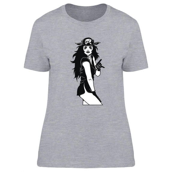 Cool Rocker Sexy Woman T-Shirt Women -Image by Shutterstock, Female x-Large