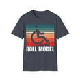 thumbnail image 1 of Cool Roll Model Funny Handicapped Person Wheelchair Gift Unisex T-Shirt, 1 of 4