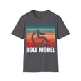 thumbnail image 1 of Cool Roll Model Funny Handicapped Person Wheelchair Gift Unisex T-Shirt, 1 of 4