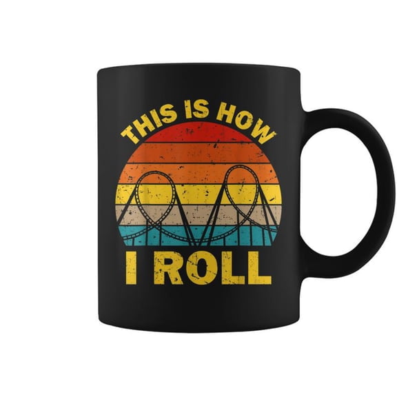 Cool Roller Coaster For Men Women Amusement Theme Park Retro Coffee Mugs