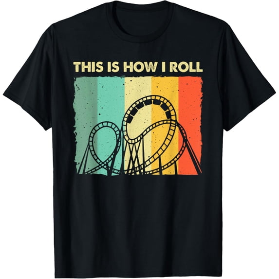 t-shirt Cool Roller Coaster For Men Women Amusement Theme Park Retro T-Shirt mens t shirt,black,women,funny,misfits,men,journey