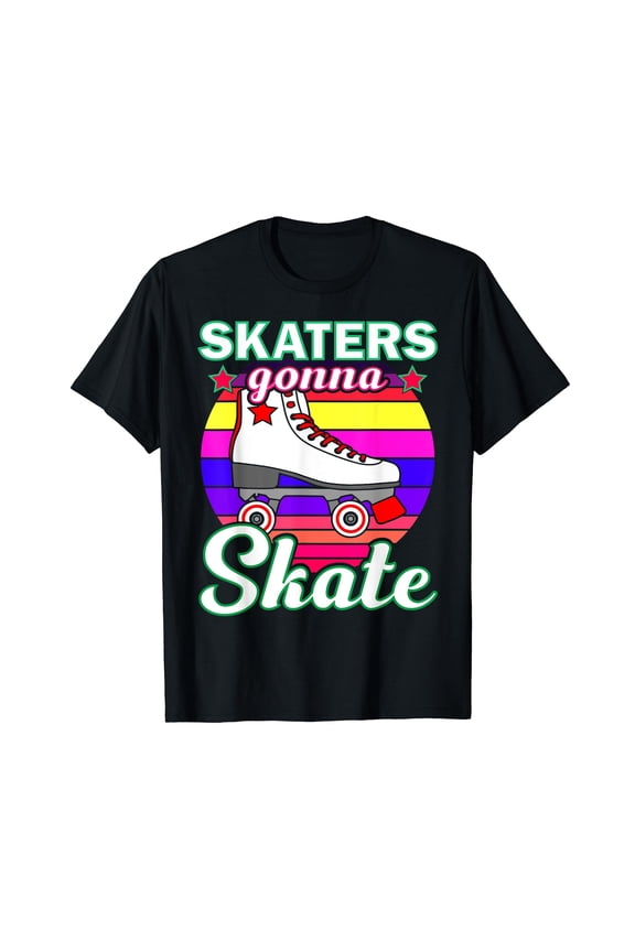 Cool Roller Skating For Men Women Roller Derby Disco Skater T-Shirt