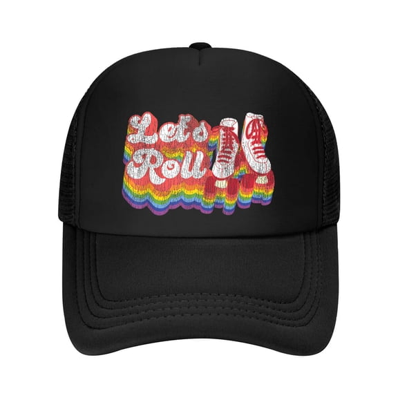 Cool Roller Skating Skate Girl 1970S Retro Baseball Cap
