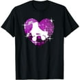 thumbnail image 1 of Cool Roller Skating Skate Girl 1970S Retro Disco Ball Heart T-Shirt, 1 of 4
