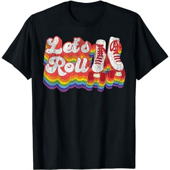Cool Roller Skating Skate Girl 1970S Retro T-Shirt