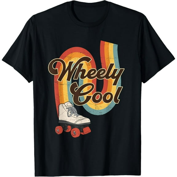 Cool Roller Skating Skate Girl 1970S Retro T-Shirt