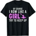 thumbnail image 1 of Cool Rowing Art Women Girls Coxswain Paddle Oar Crew Rowing Funny Creative Graphic T-Shirt, 1 of 3