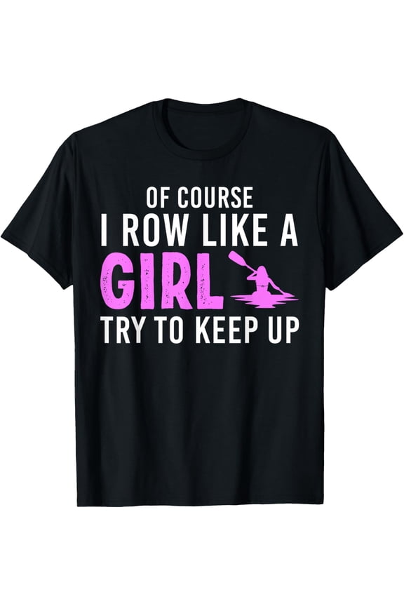 Cool Rowing Art Women Girls Coxswain Paddle Oar Crew Rowing Funny Creative Graphic T-Shirt