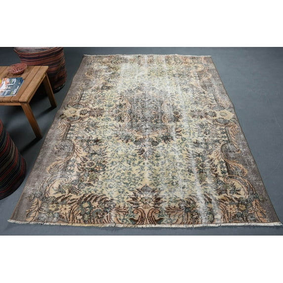Cool Rug, Aztec Rug, Vintage Rugs, Turkish Rugs, 5.3x7 ft Area Rug, Kitchen Rug