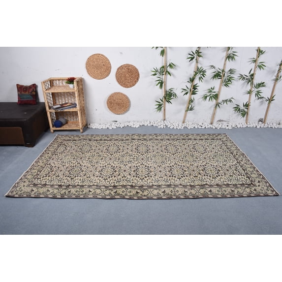 Cool Rug, Bedroom Rug, Vintage Rugs, Old Rug, 4.9x8.6 ft Large Rug, Turkish Rug