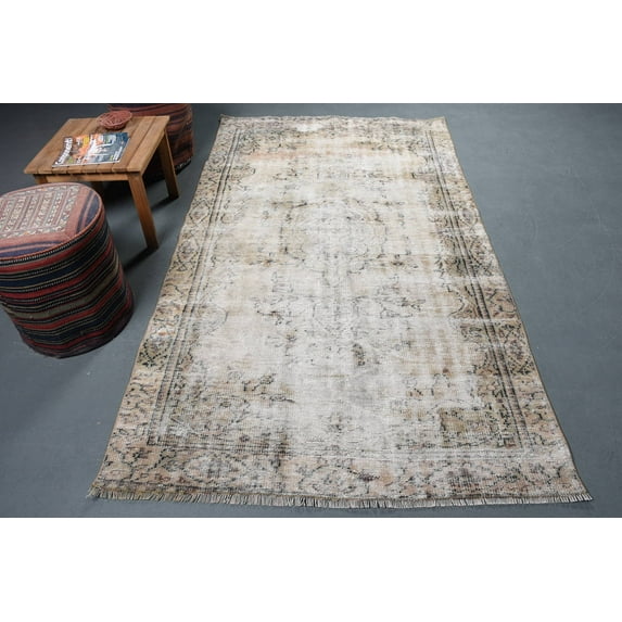 Cool Rug, Old Rug, Vintage Rug, Turkish Rug, 4.5x7.8 ft Area Rug, Oriental Rugs