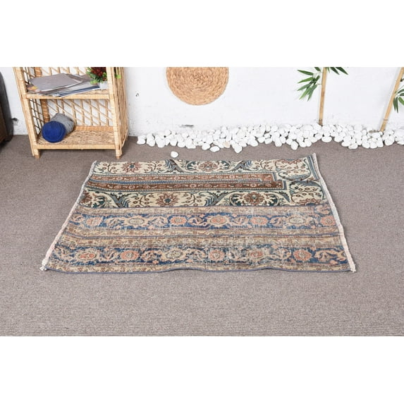Cool Rug, Vintage Rug, Kitchen Rugs, Bath Rugs, Turkish Rug, 3.3x4 ft Small Rug