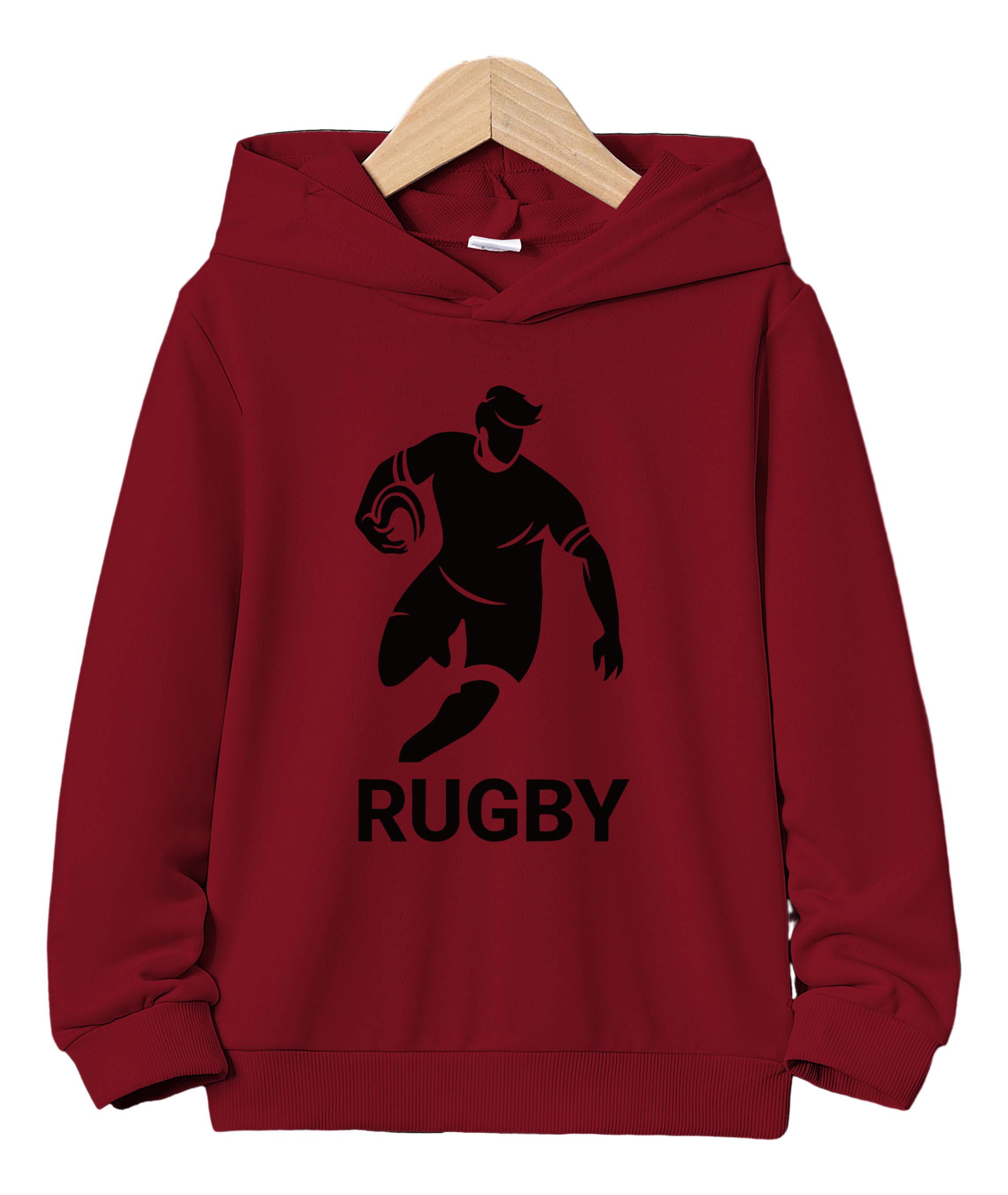 Cool Rugby Player Print Boys Casual Pullover Super Bowl Sweatshirt