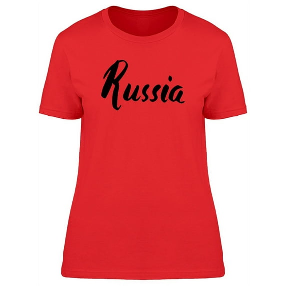 Cool Russia Swirl Doodle Quote T-Shirt Women -Image by Shutterstock, Female x-Large