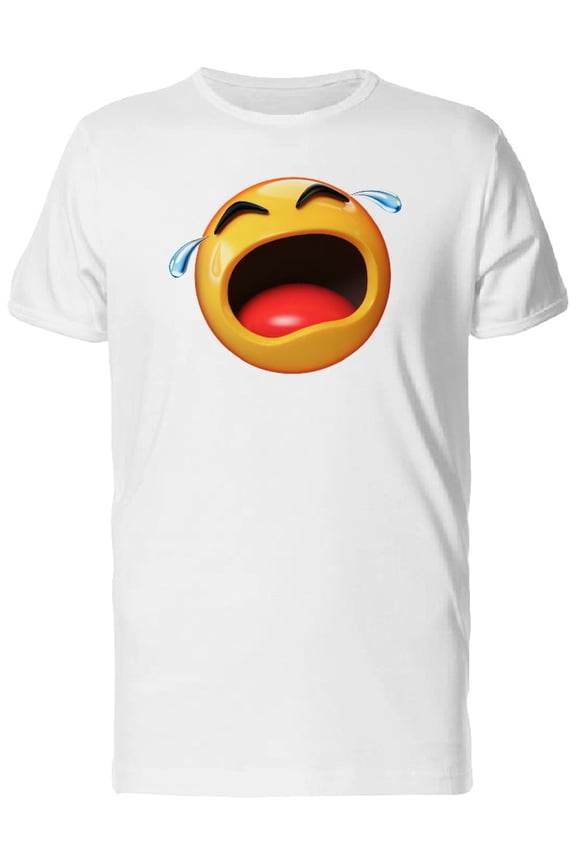 Cool Sad Icon Crying T-Shirt Men -Image by Shutterstock, Male Medium