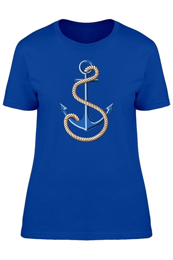 Cool Sailor Anchor Doodle T-Shirt Women -Image by Shutterstock, Female XX-Large