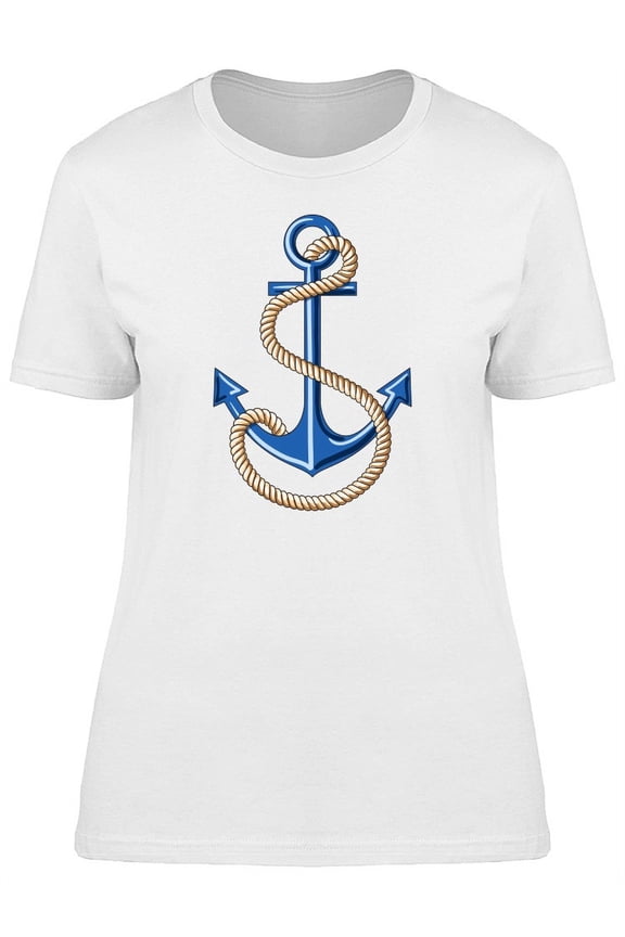 Cool Sailor Anchor Doodle T-Shirt Women -Image by Shutterstock, Female x-Large