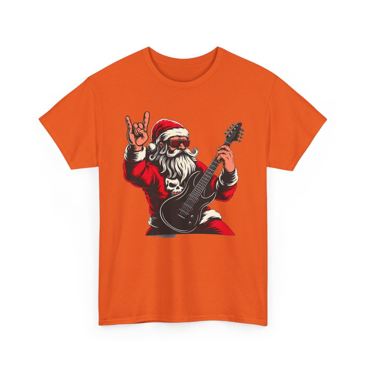 Cool Santa Claus Guitar Player Have A Rock & Roll Christmas Men Women T ...