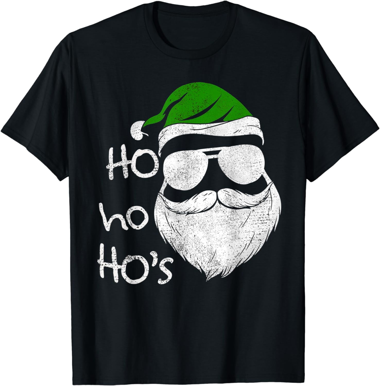I Do It For The Hos Funny Christmas Santa Cool Sun Glasses T-Shirt I Do It For The Hos Funny Christmas Santa Cool Sun Glasses T-Shirt