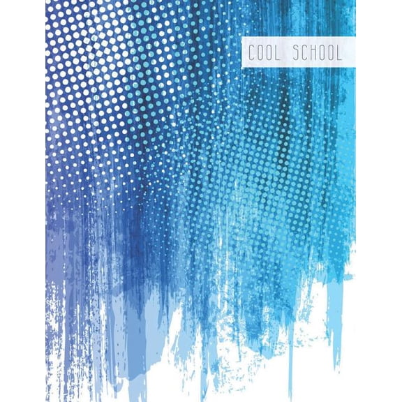 Cool School: Large College Ruled Notebook for Homework School or Work Grafitti Colors Blue and Purple (Paperback)