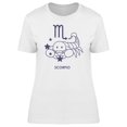 thumbnail image 1 of Cool Scorpio Zodiac Doodle T-Shirt Women -Image by Shutterstock, Female Medium, 1 of 2