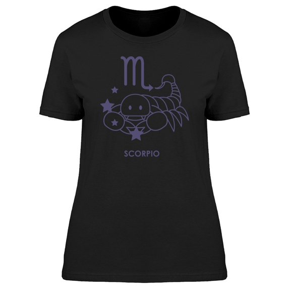 Cool Scorpio Zodiac Doodle Tee Women's -Image by Shutterstock