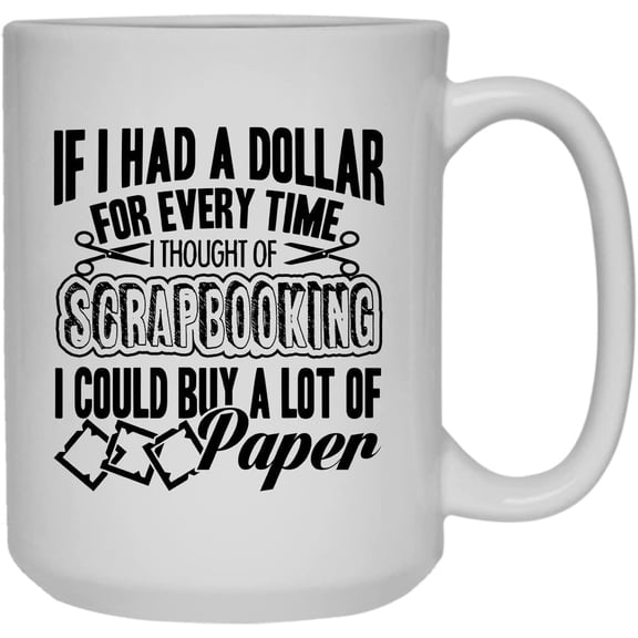 Cool Scrapbooking Paper Mug, Coffee Mug Design 15 oz