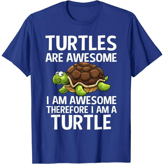 Cool Sea Turtle Tortoise Lover Turtle Animal Unisex T-Shirt for Men Women Kids Toddler,Royal Blue Color,Size 5XL
