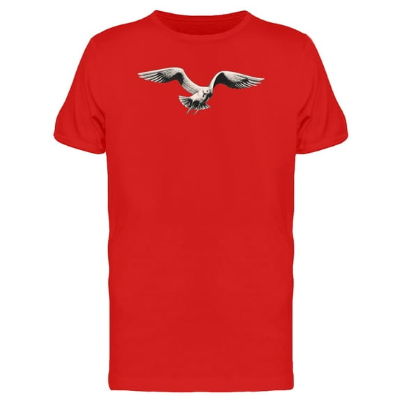 Cool Seagull Flying Sketch T-Shirt Men -Image by Shutterstock, Male Small