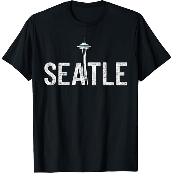 t-shirt Cool Seattle Space Needle Traveler Souvenir Washington Gift T-Shirt mens,black,women,funny,journey,Crew Neck, Short Sleeve,custom clothing patterns.gift