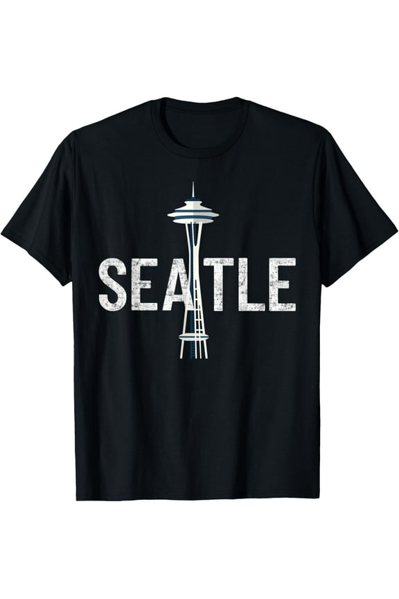 Cool Seattle Space Needle Traveler Souvenir Washington Sign T-Shirt