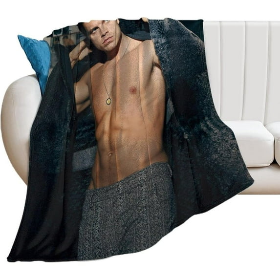 Cool Sebastian Stan Blanket Ultra Soft Flannel Fleece Blanket Stylish Bedroom Living Room Sofa Warm Blanket All Season Use 50"*60"(130 * 150cm)80"x60"