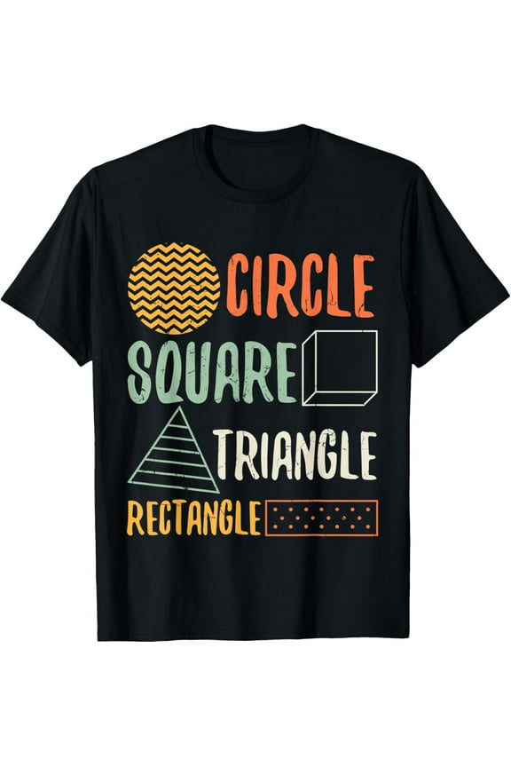 Cool Shapes Artwork Circle Square Rectangle Designers T-Shirt