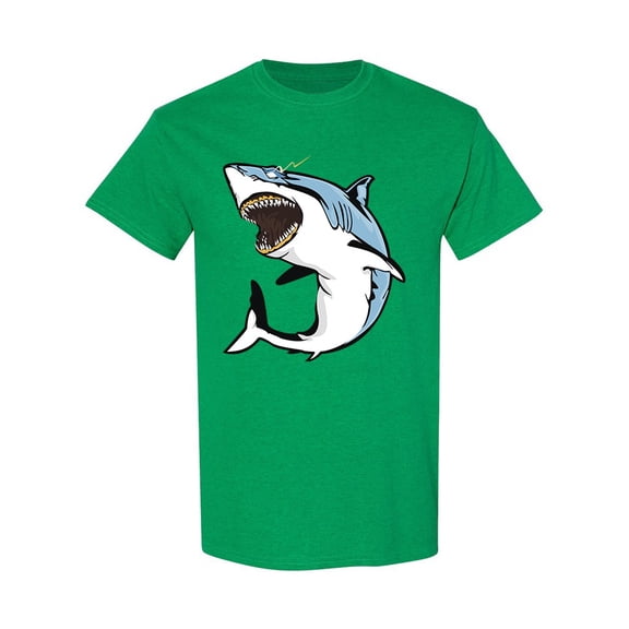 Cool Shark Mascot T-Shirt Men -Image by Shutterstock, Male x-Large