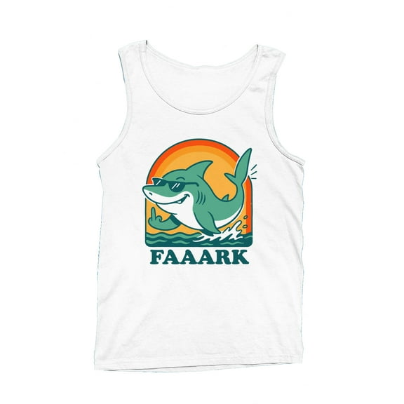Cool Shark Sunset Attitude Men's Tank Top