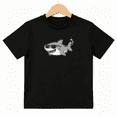 thumbnail image 1 of Cool Shark Wearing Sunglasses Ocean Boys Graphic Tee, Summer 100% Cotton Kids Short Sleeve T-Shirt 4-13Y, 1 of 5
