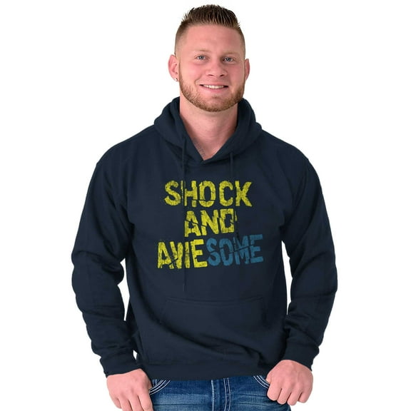 Cool Shock and Awesome Attitude Men's Big & Tall Graphic Hoodie Brisco Brands 2X