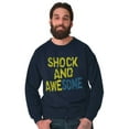 thumbnail image 1 of Cool Shock and Awesome Attitude Men's Big & Tall Crewneck Sweatshirt Brisco Brands 2X, 1 of 5