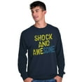 thumbnail image 1 of Cool Shock and Awesome Attitude Men's Big & Tall Long Sleeve Graphic Tee Brisco Brands 2X, 1 of 5