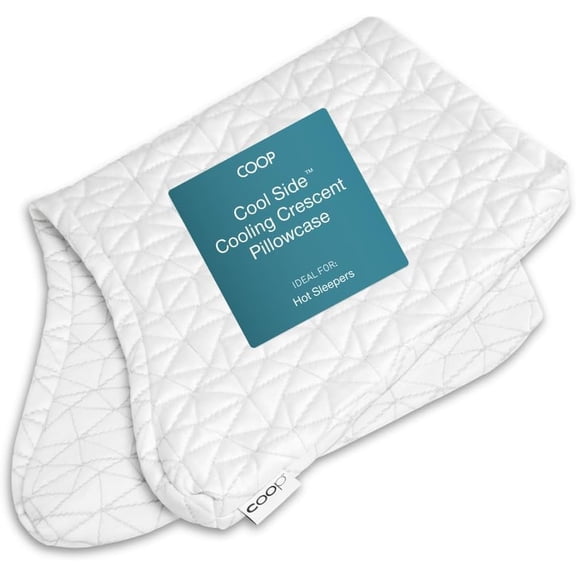 Cool Side Crescent Pillowcase, King Size Cooling Pillow Case for Hot Sleepers, Crescent Shape, Two-Sided Pillow Covers, Cozy Side & Cool Side, Ultra Soft Lulltra Cool Technology
