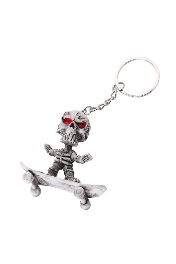 Cool Skateboard Skull Key Rings Make Of Rubber Perfect For Key Bags And Belongings Car Skeleton Keychain